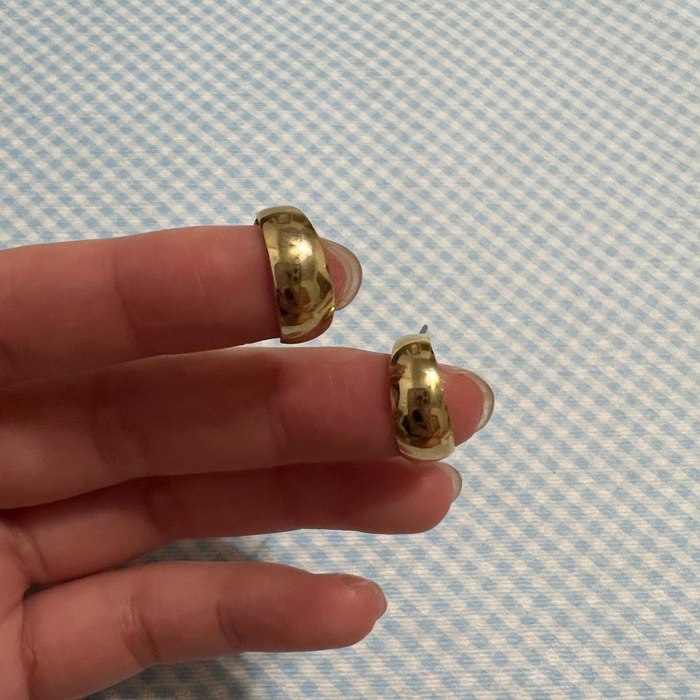 Thick gold hoops